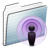 Podcast Folder Graphite Stripe Icon